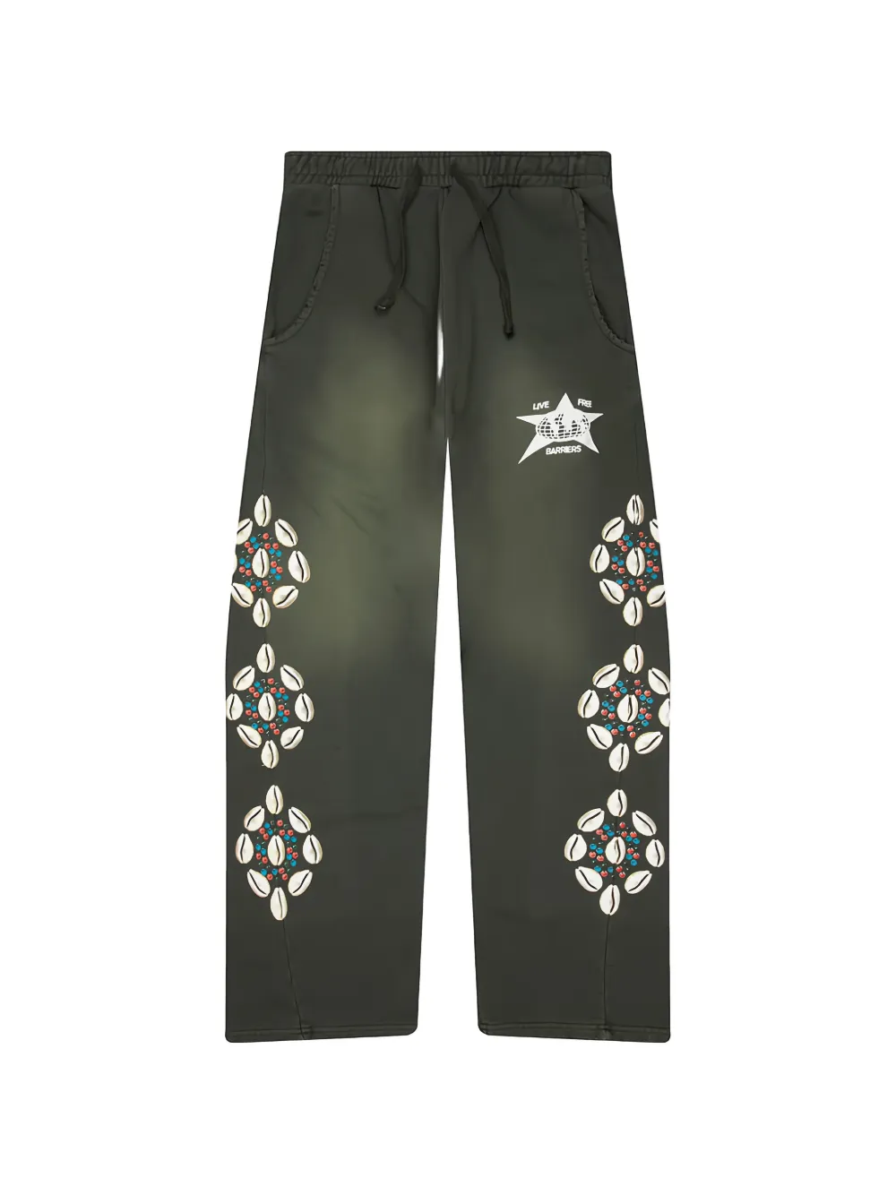 Barriers Cowrie-shell Track Pants In Green