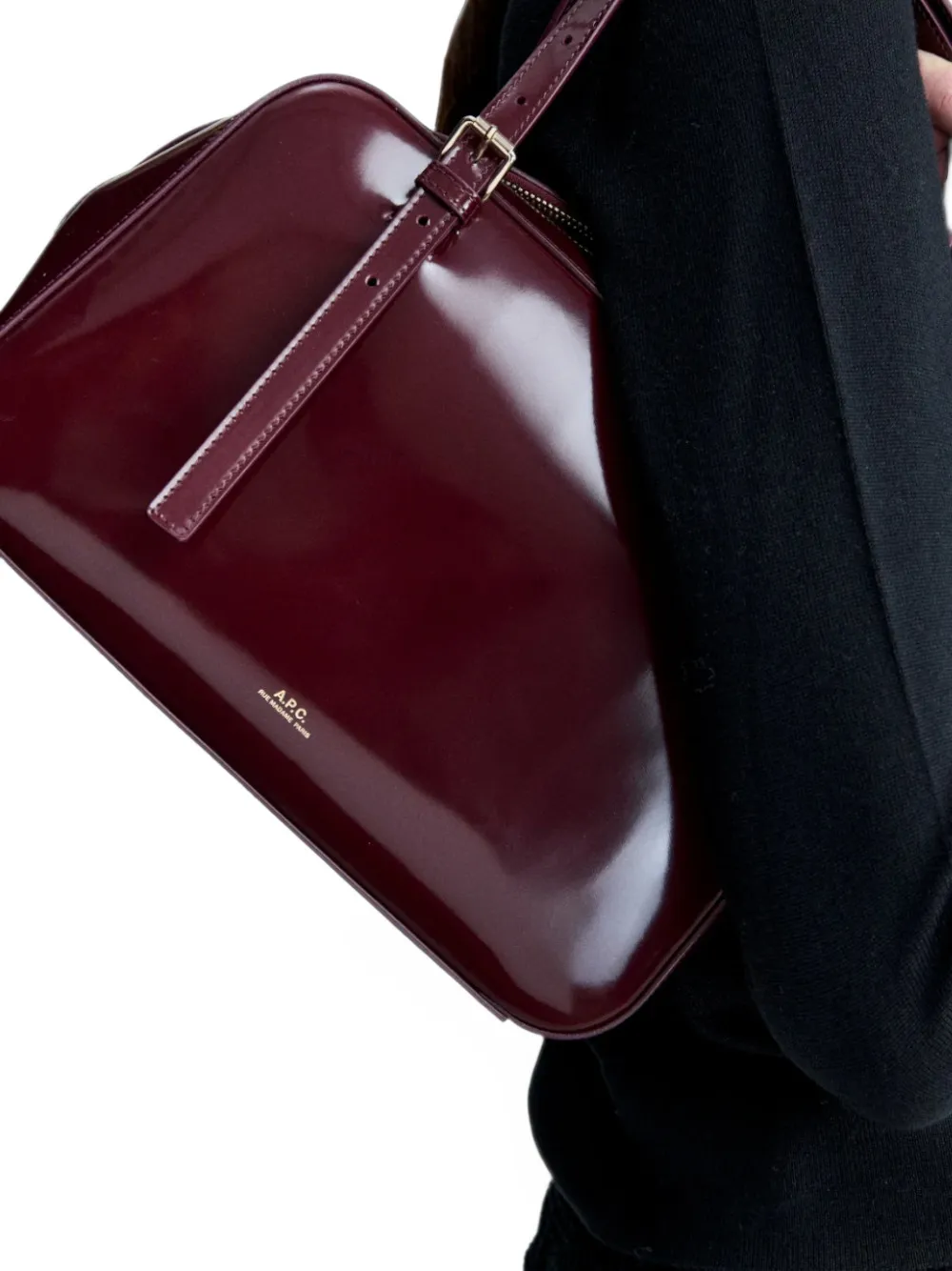 A.P.C. Virginie rugzak met gespdetail en logo-print Rood