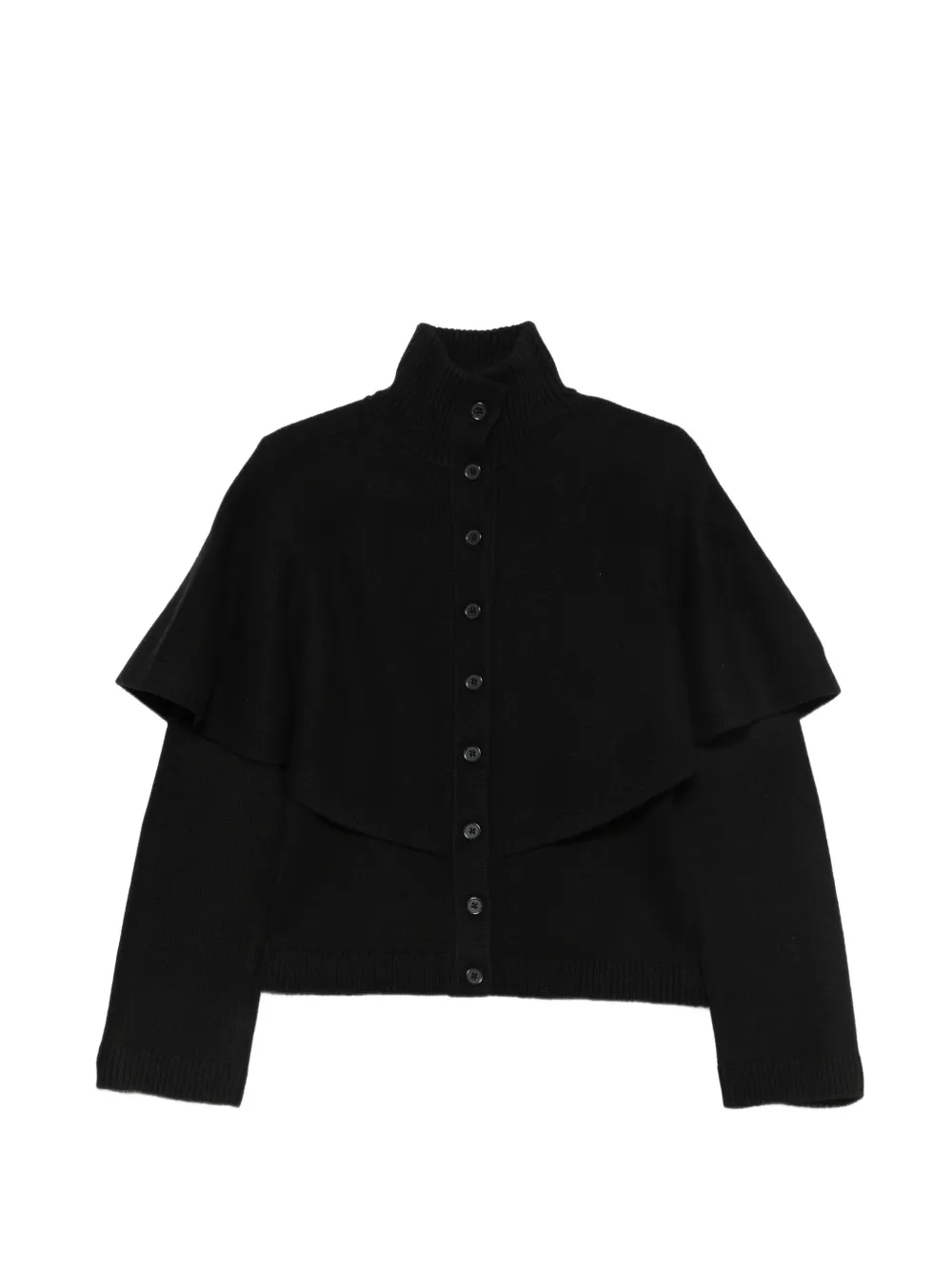 Vince ruffled button-up cardigan - Black