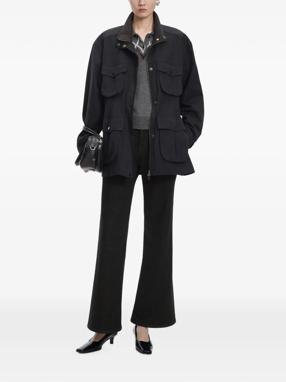 JNBY Oversized safari jack Zwart