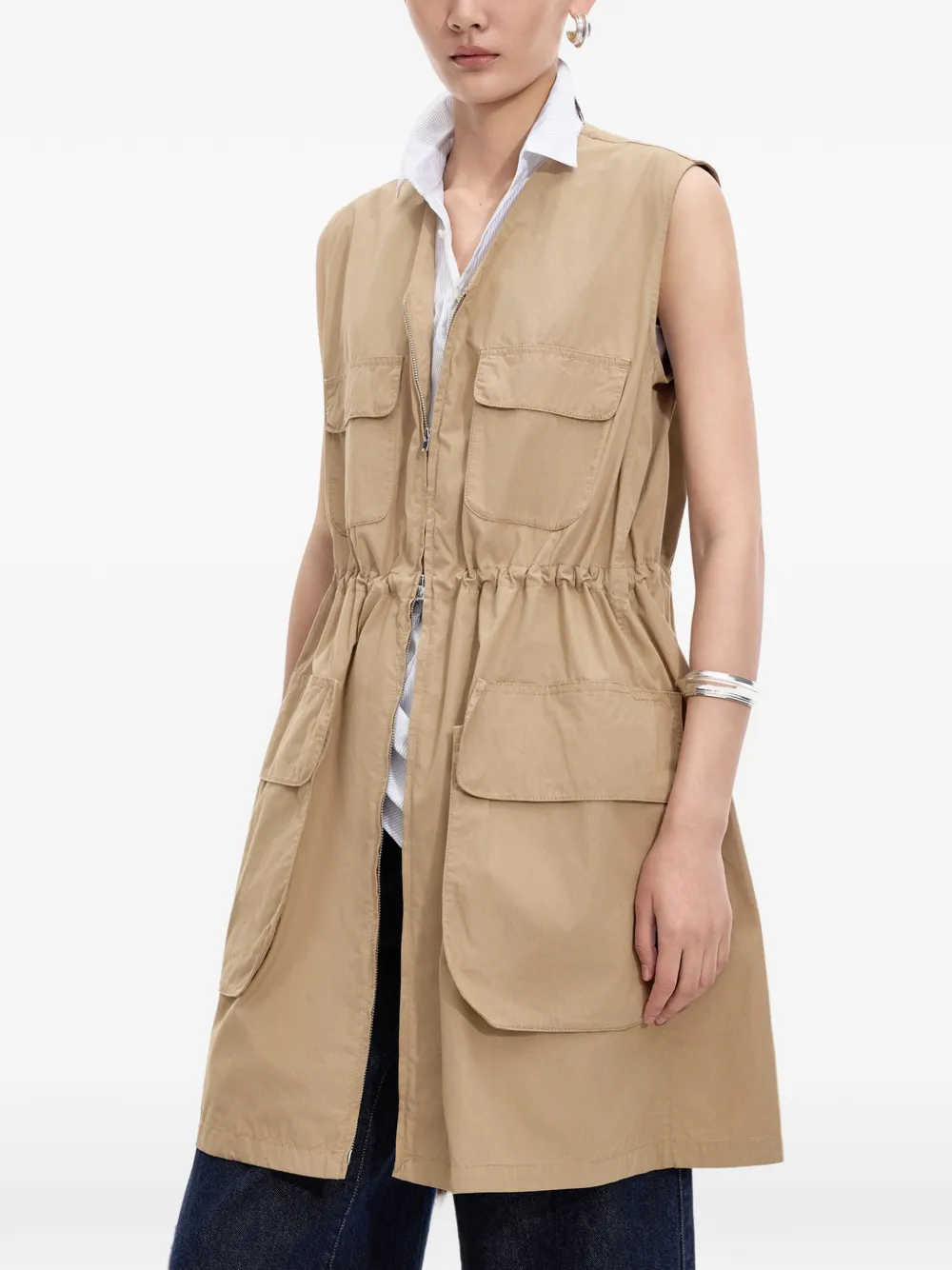 JNBY cargo-pocket A-line dress Beige