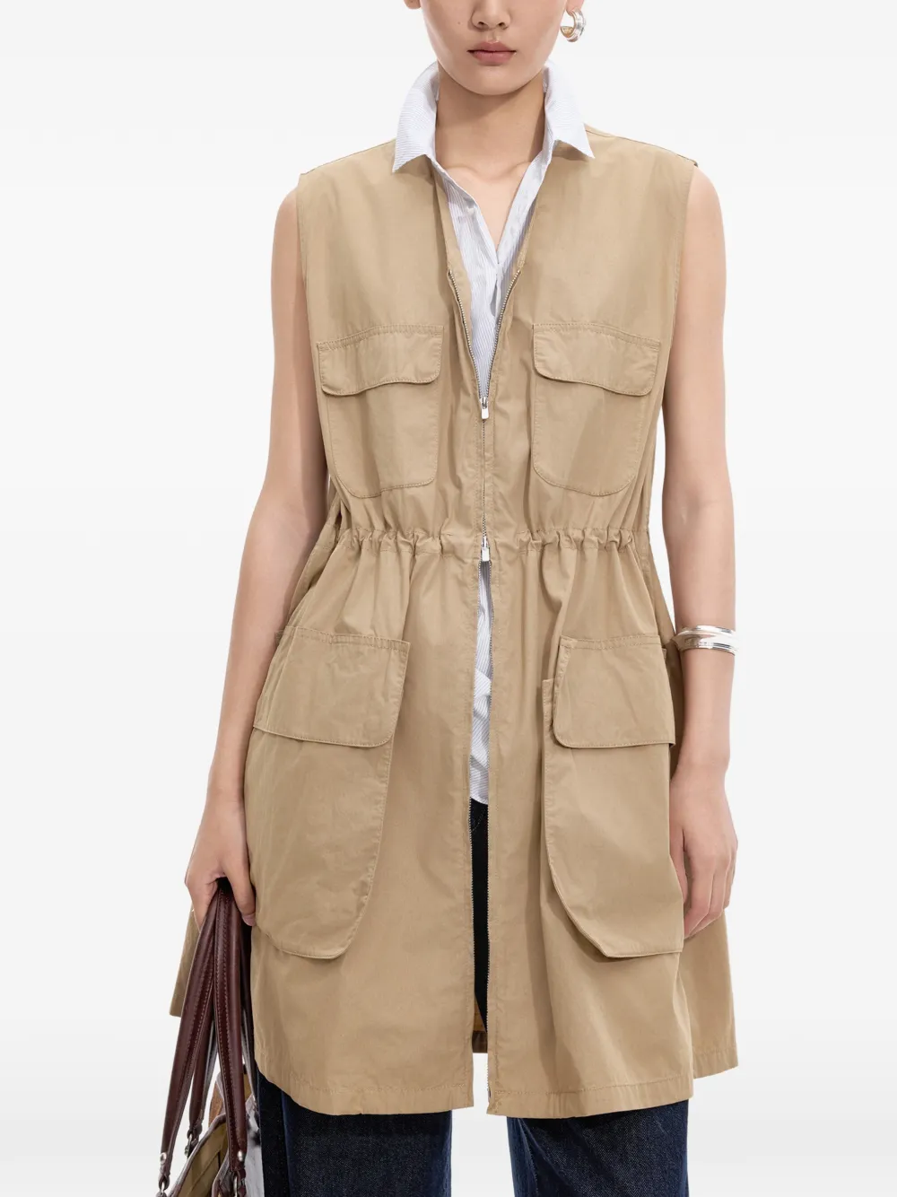 JNBY cargo-pocket A-line dress Beige