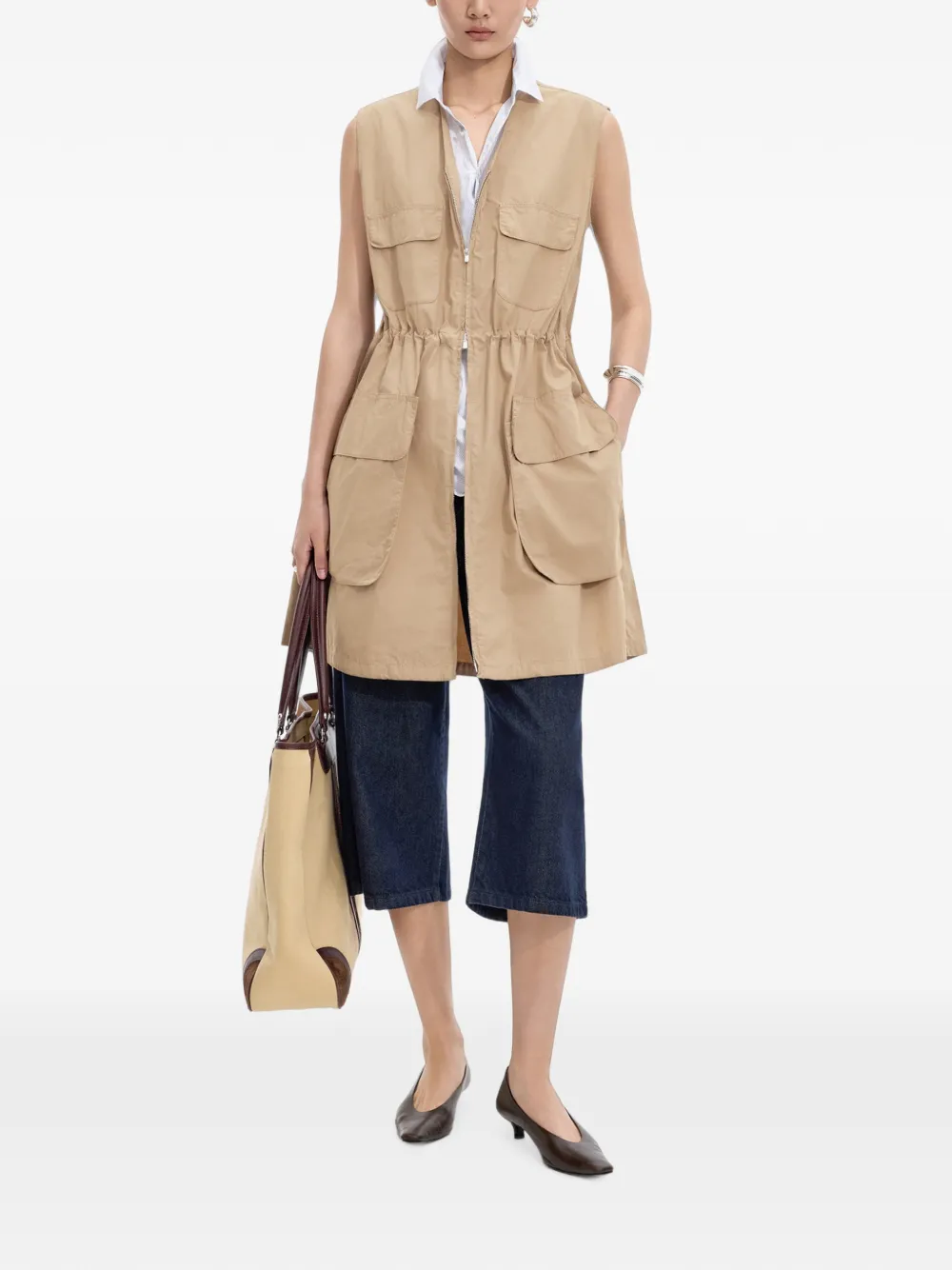 JNBY cargo-pocket A-line dress Beige