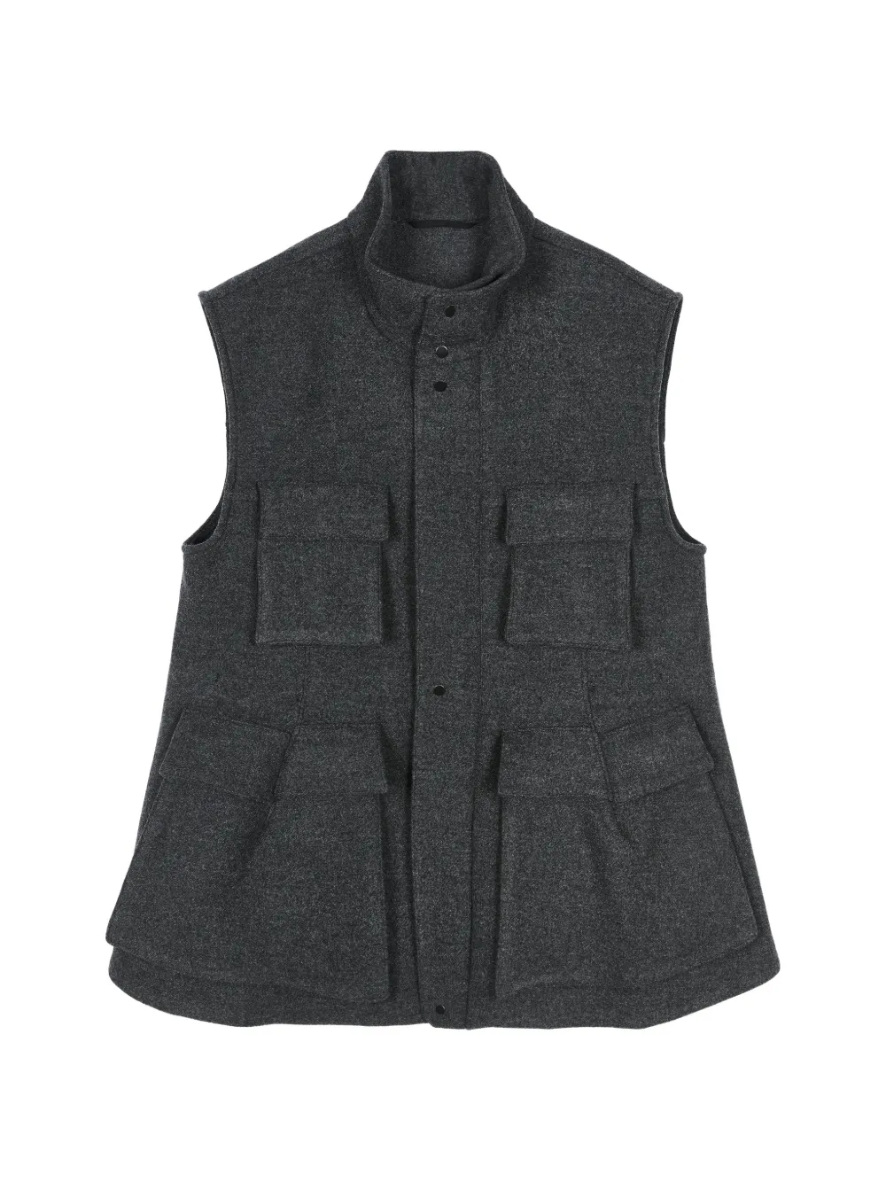 JNBY multi-pocket stand-collar vest - Grigio