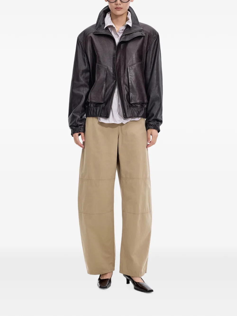 JNBY Ruimvallende cargo broek Beige