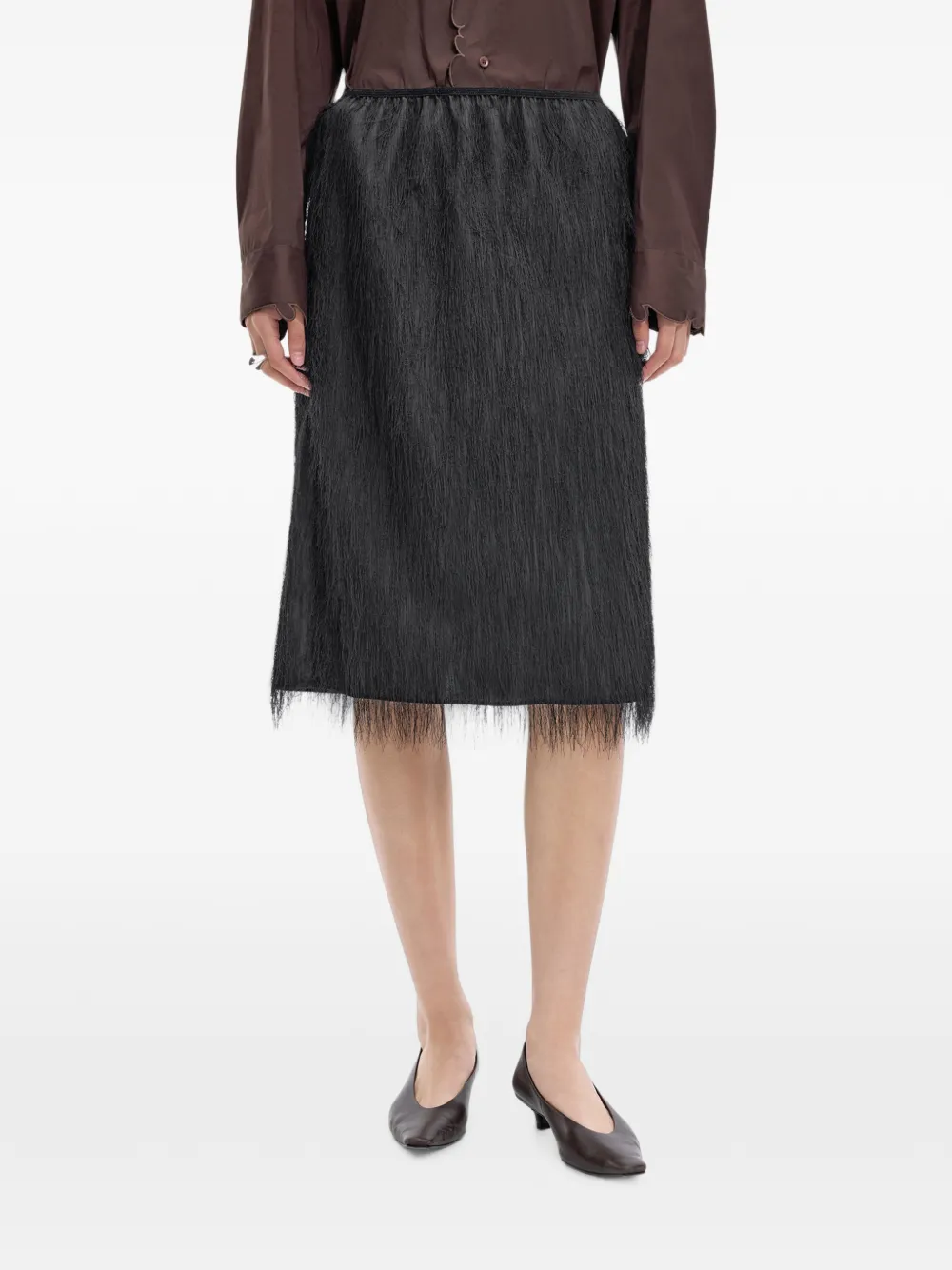 JNBY Rok met franje-jacquard Zwart