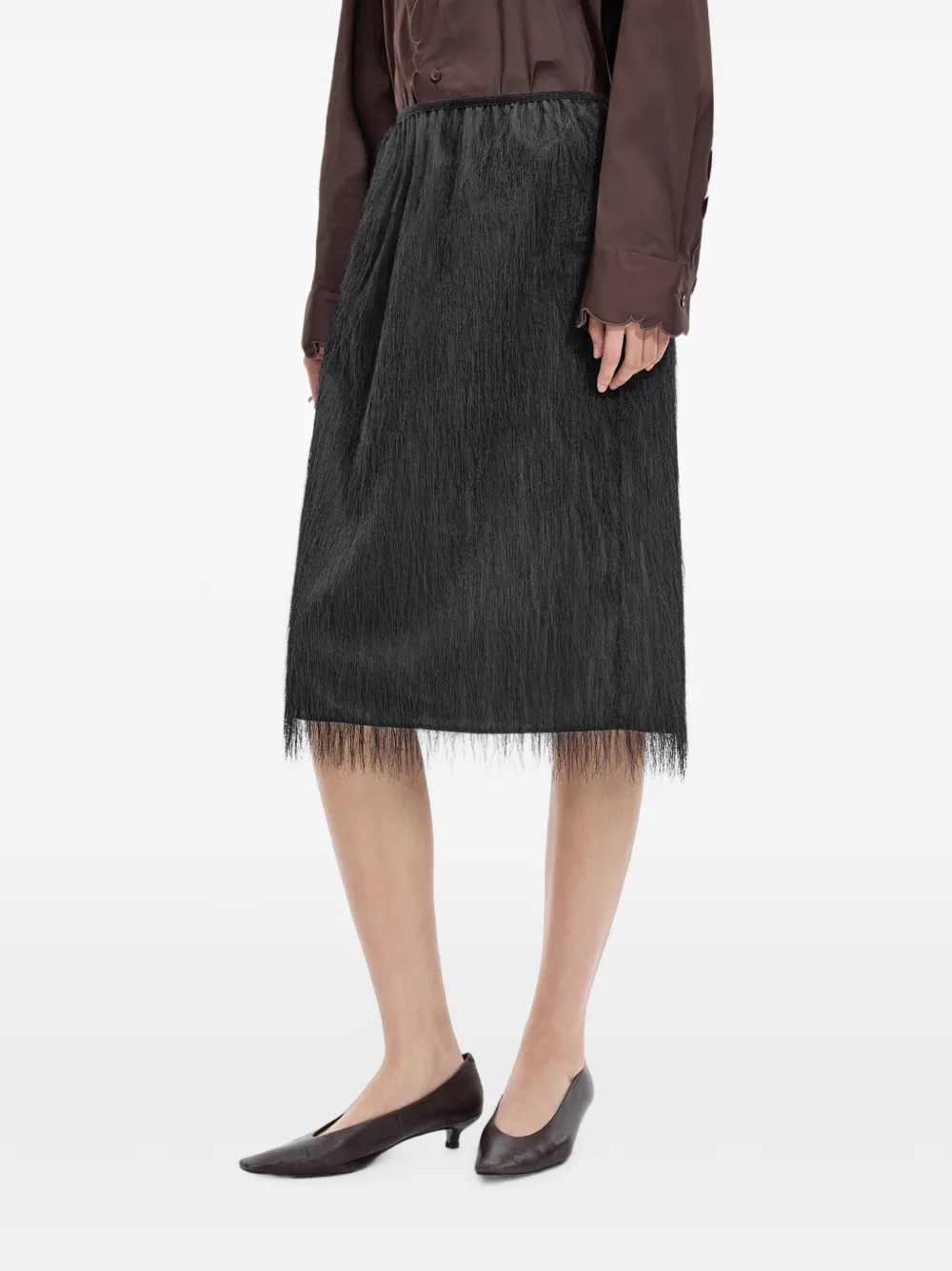 JNBY Rok met franje-jacquard Zwart