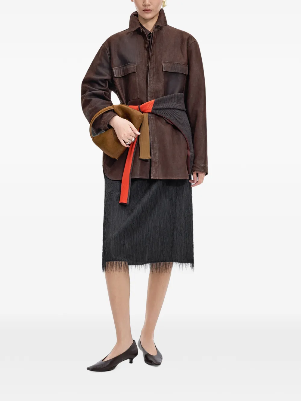 JNBY Rok met franje-jacquard Zwart