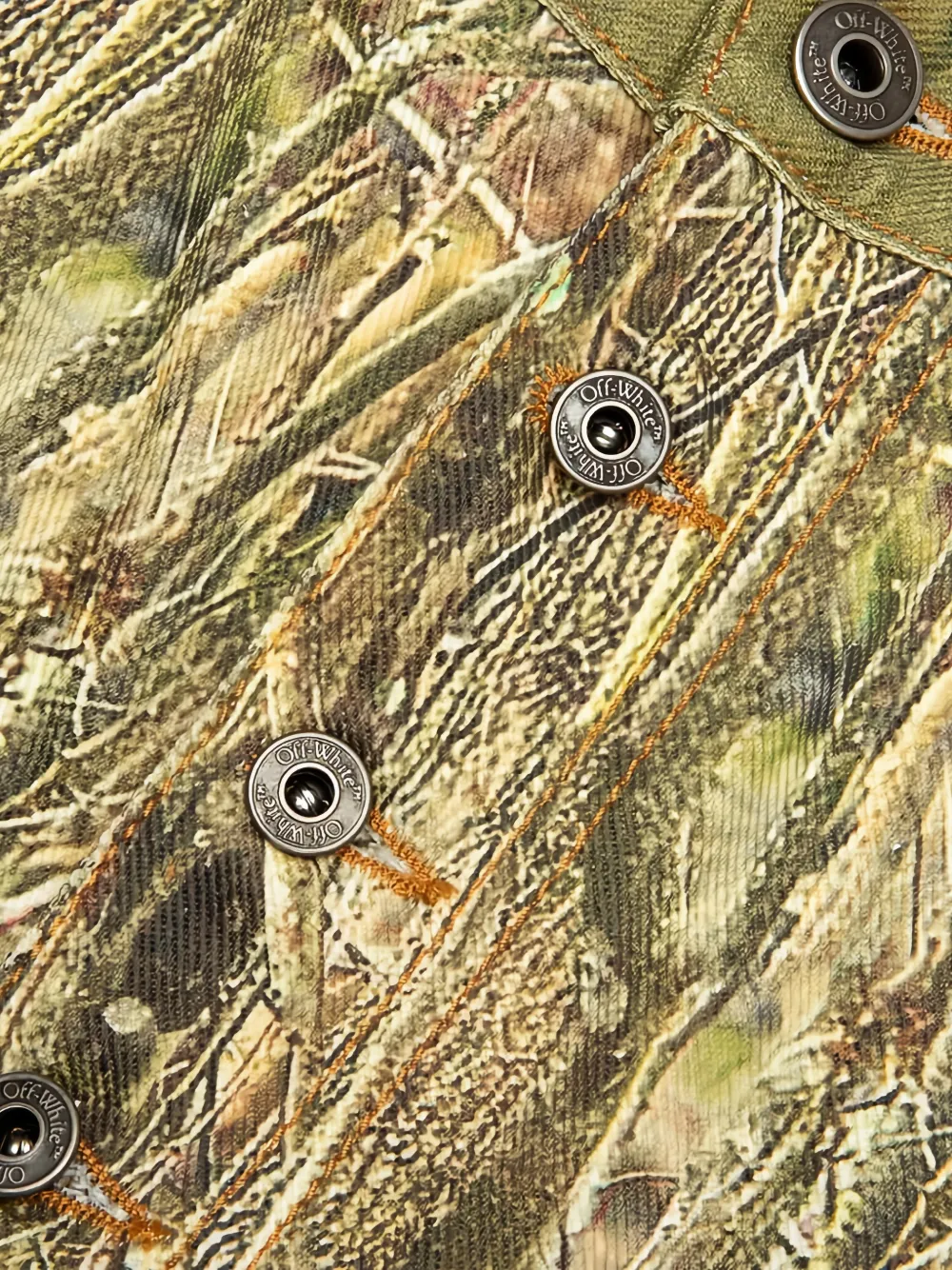 Off-White Straight jeans met camouflage-print Groen