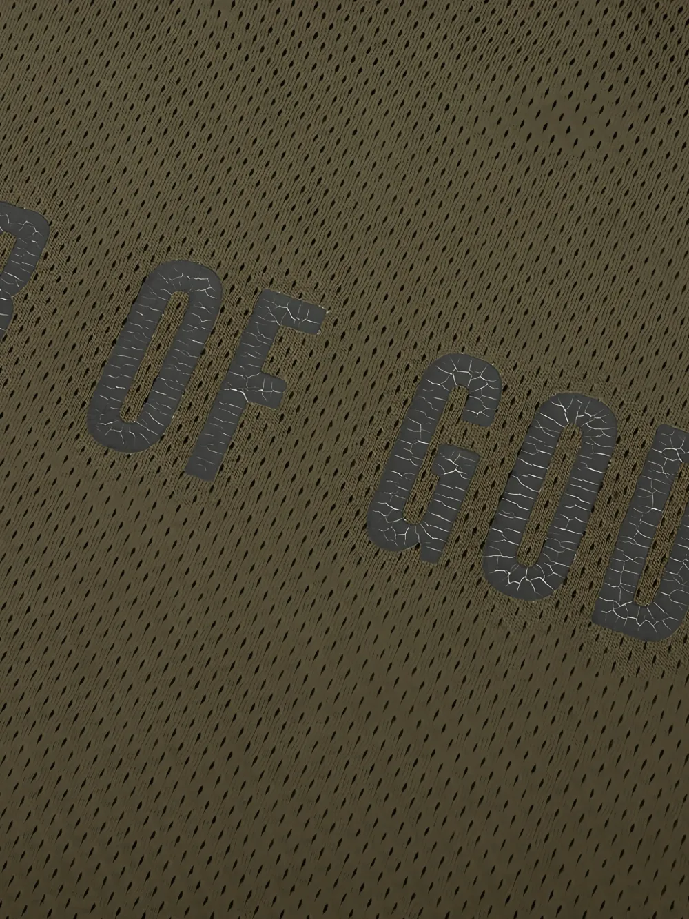 FEAR OF GOD ESSENTIALS mesh T-shirt met logo-print Groen