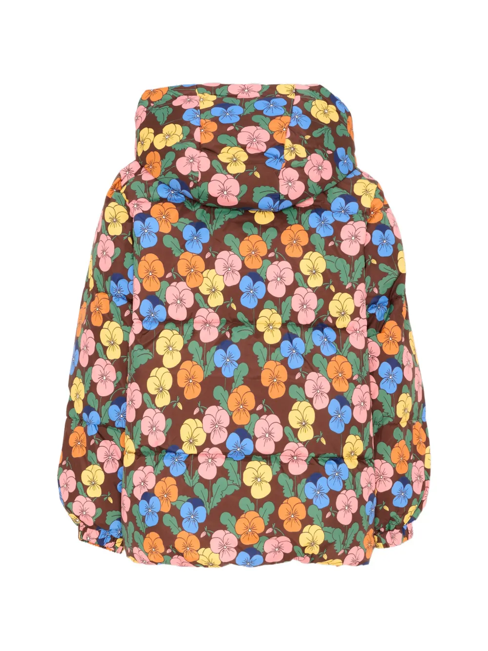 Mini Rodini Violas gewatteerd jack met bloemenprint Bruin