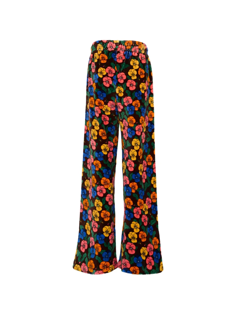Mini Rodini Broek met bloemenprint Bruin