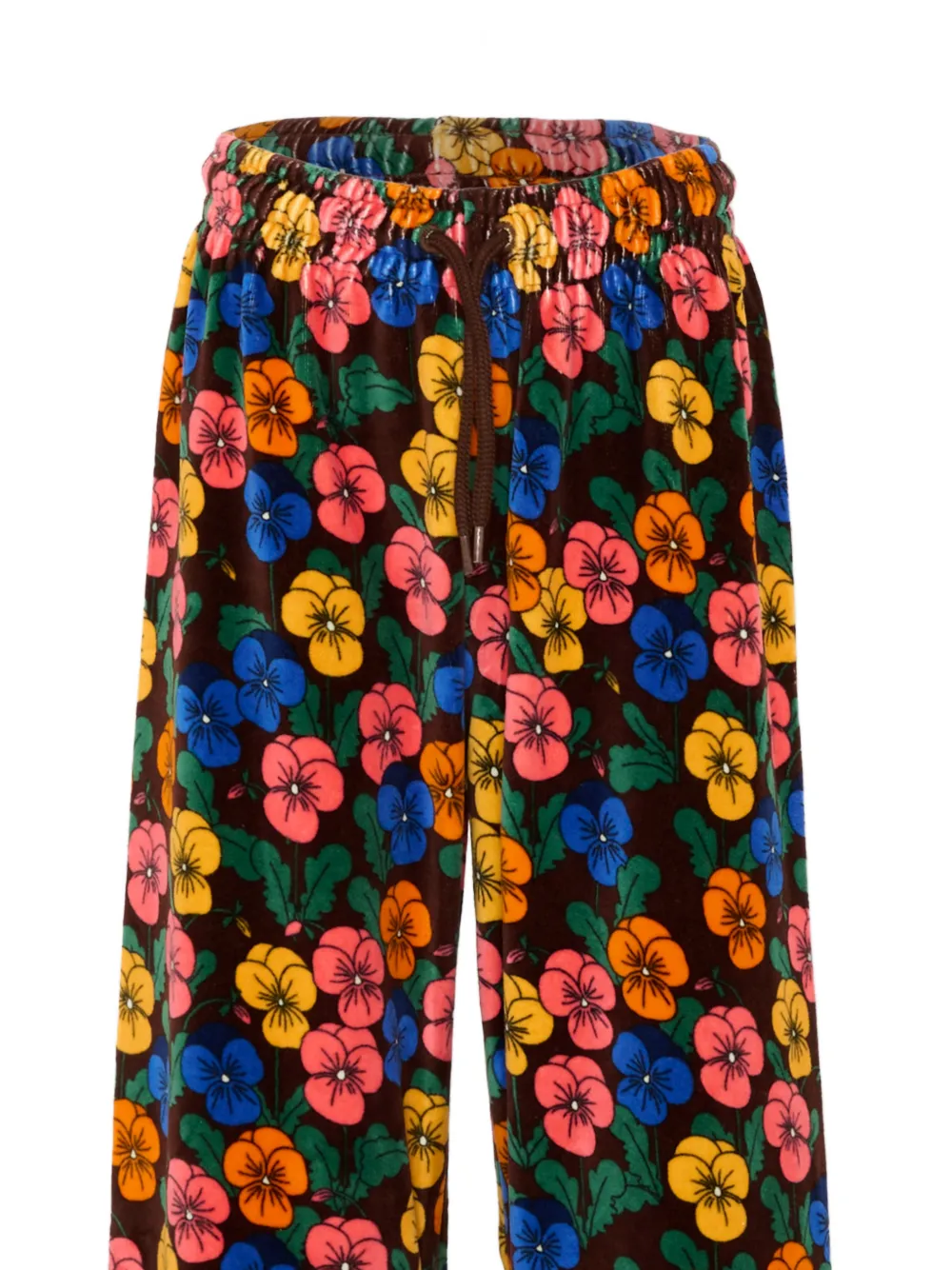 Mini Rodini Broek met bloemenprint Bruin