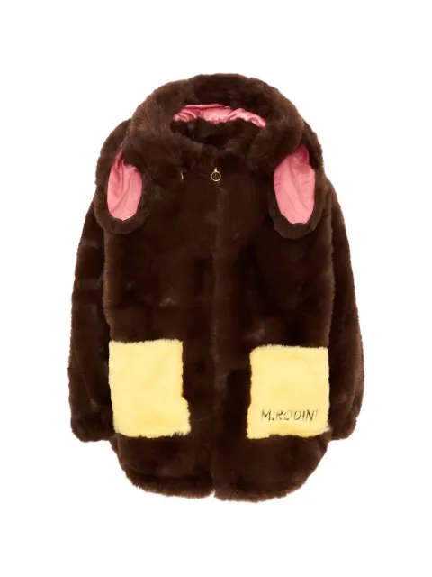 Mini Rodini rabbit-ears faux-fur jacket