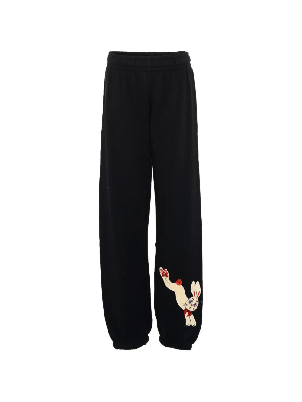 Mini Rodini rabbit-apliqué track pants - Nero