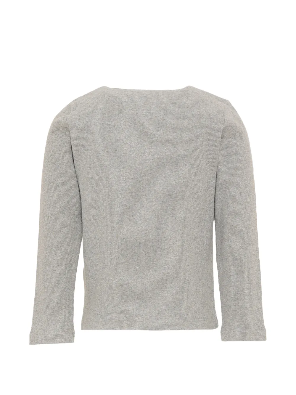 Mini Rodini Geribbeld T-shirt met konijn-applicatie Grijs