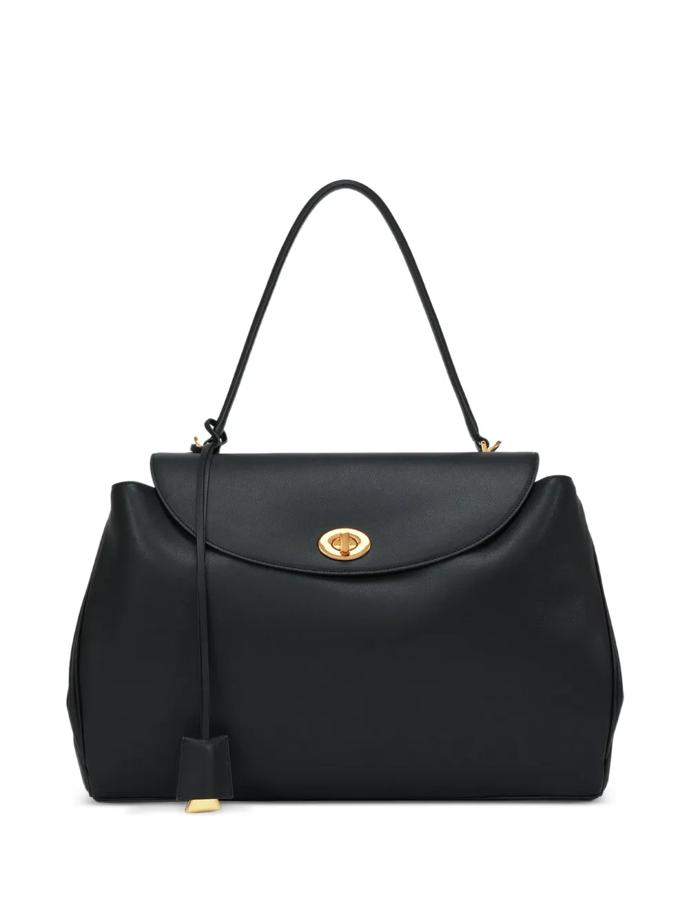 POTAMY leather twist-lock shoulder bag - Nero