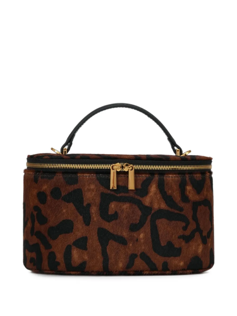 POTAMY leopard-print calf hair mini bag