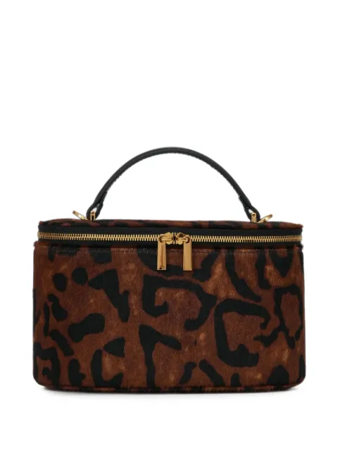 POTAMY leopard-print calf hair mini bag