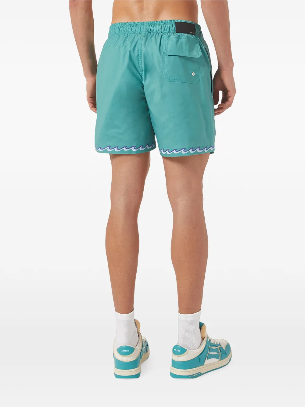 AMIRI Wave Logo zwembroek Blauw