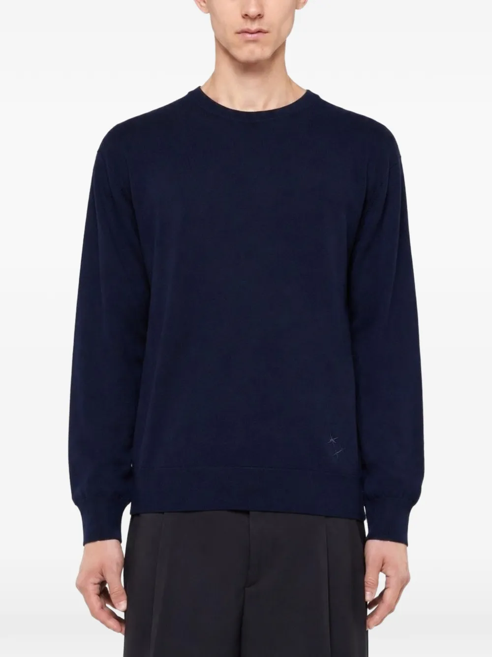 Laneus virgin wool sweater Blauw