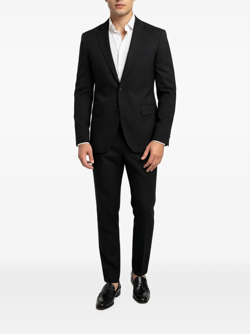 Costumein Joel jack met enkele rij knopen Zwart