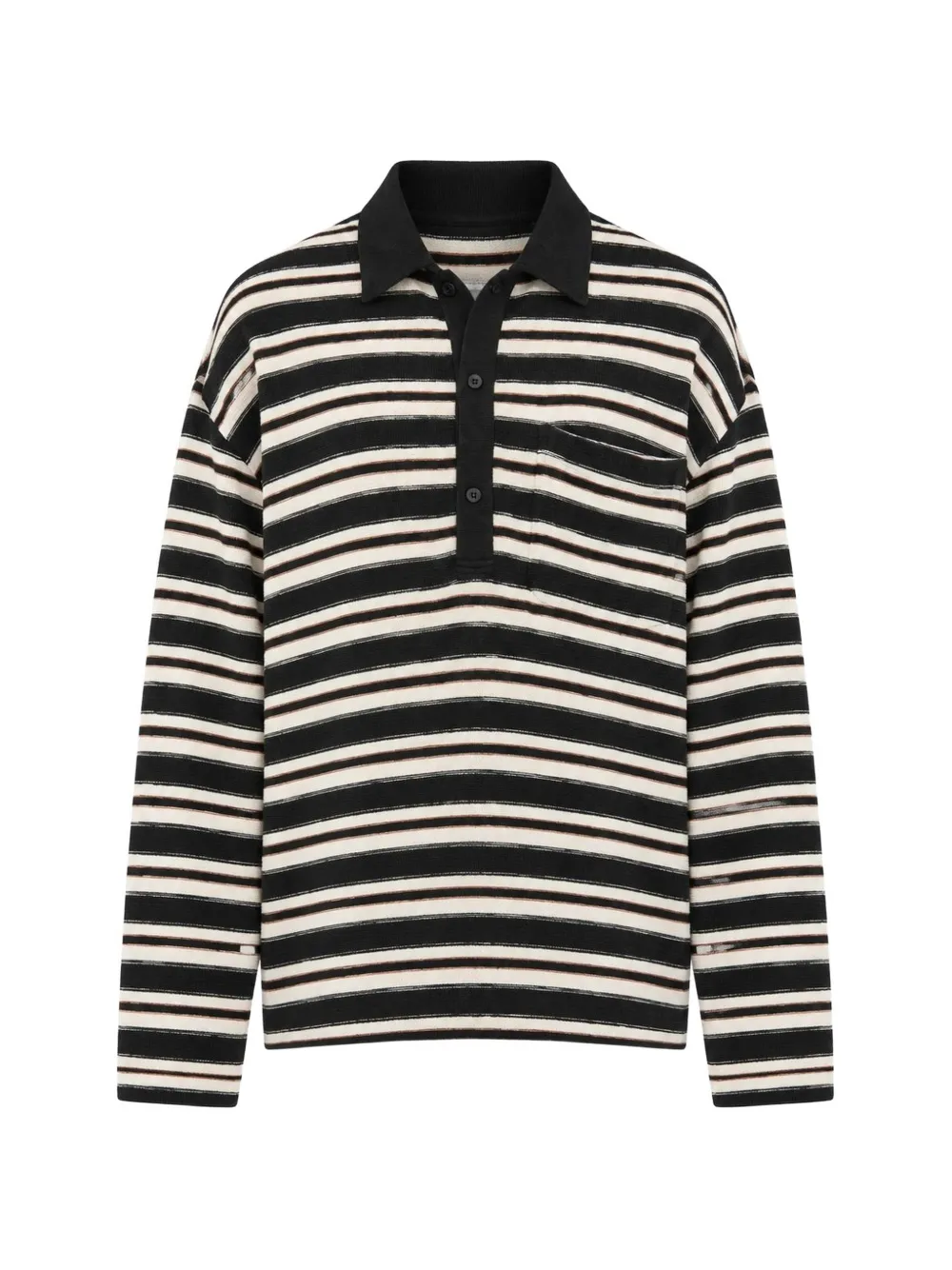 Song For The Mute striped long-sleeve polo