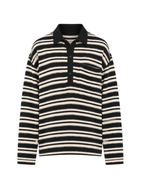 Song For The Mute striped long-sleeve polo
