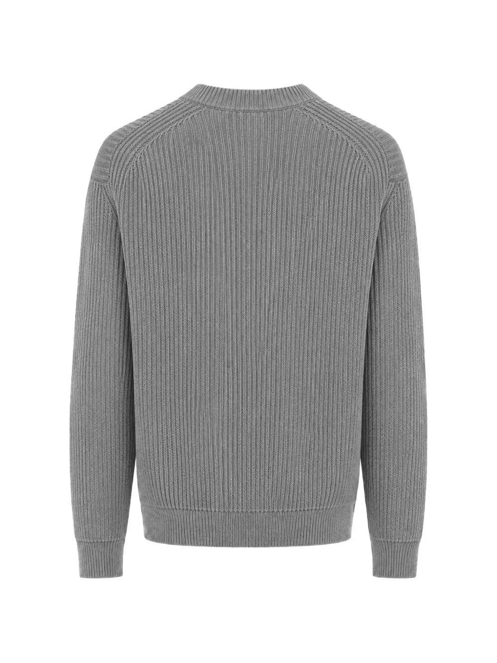 THE PULL ribbed-knit crew-neck sweater Grijs
