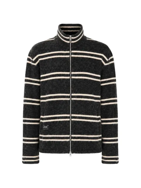 Song For The Mute rugby-stripe funnel-neck cardigan