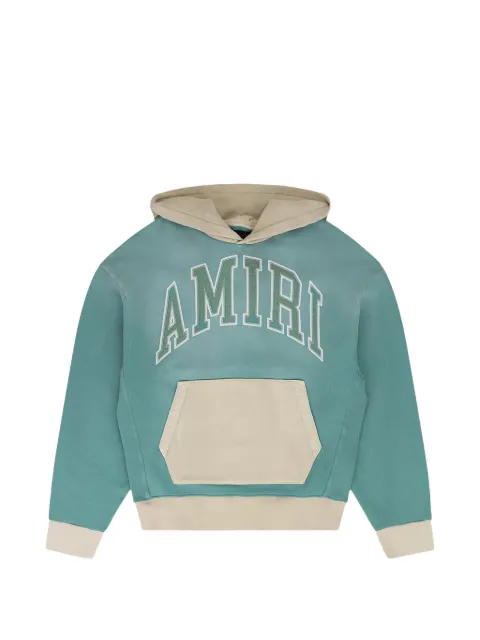 AMIRI logo-embroidered colour-block hoodie