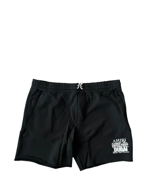AMIRI Dubai logo-print shorts