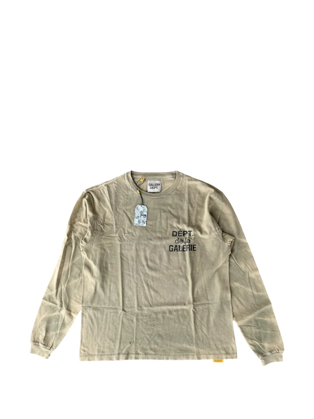 GALLERY DEPT. logo-print long-sleeve T-shirt Beige