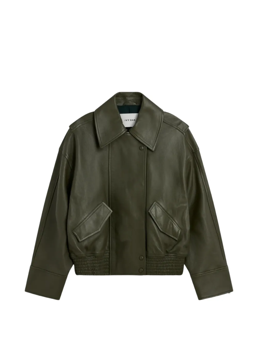 IVY OAK Juniper Rose leather bomber jacket