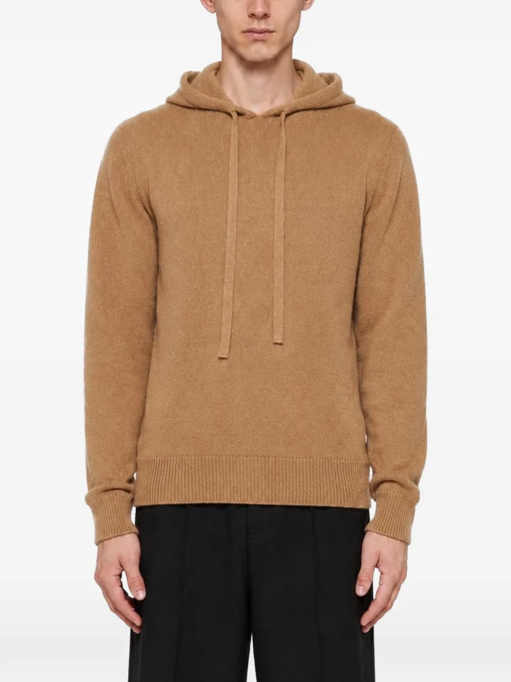 Laneus Gebreide hoodie Beige