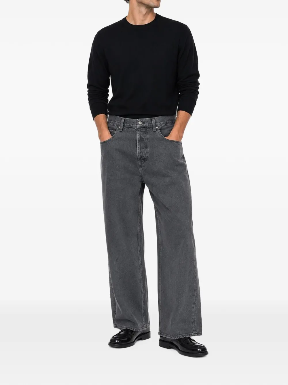 ANIPS Monument ruimvallende jeans Grijs