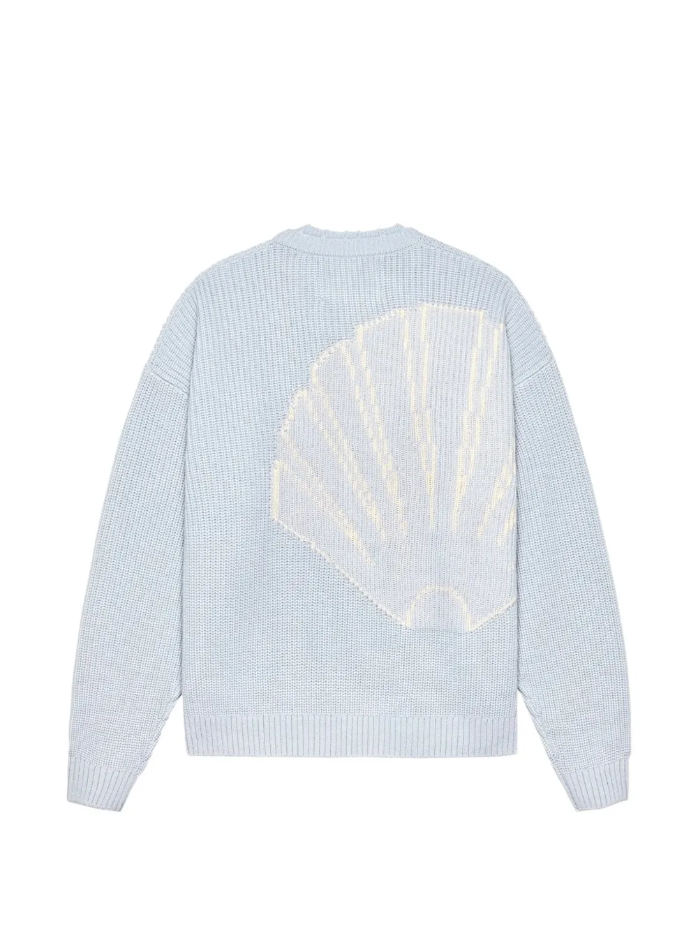 NEW AMSTERDAM Big Logo trui met Oyster-jacquard Blauw