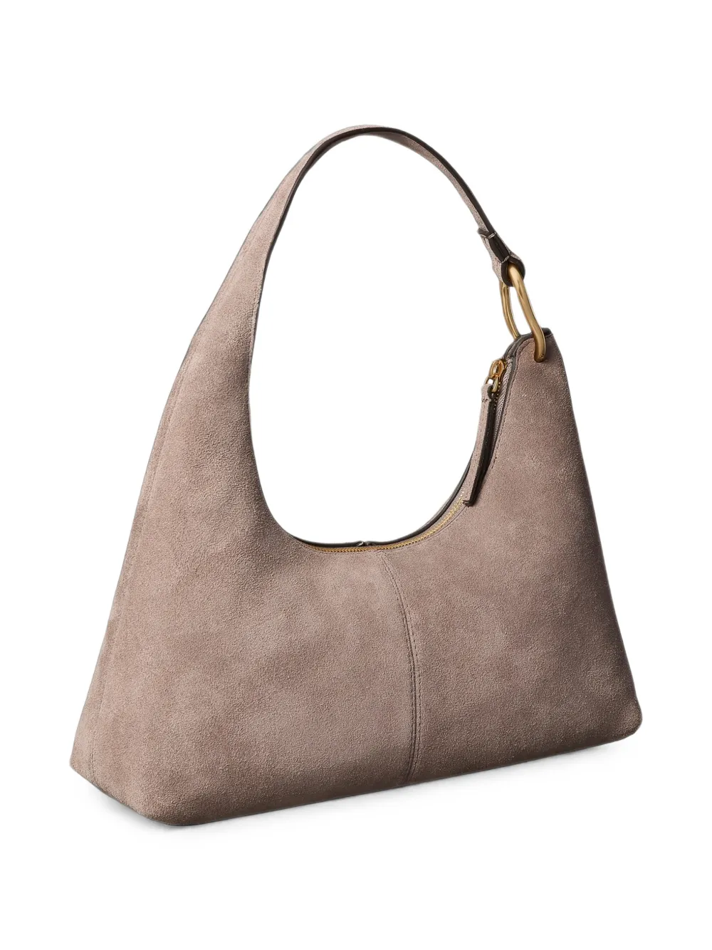 Calvin Klein suede shoulder bag Beige
