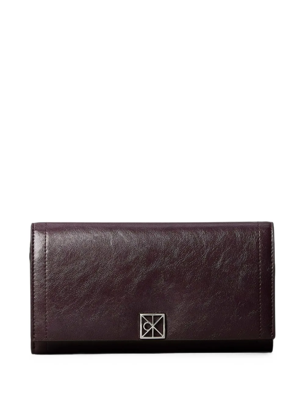 Calvin Klein logo-plaque foldover wallet - Viola