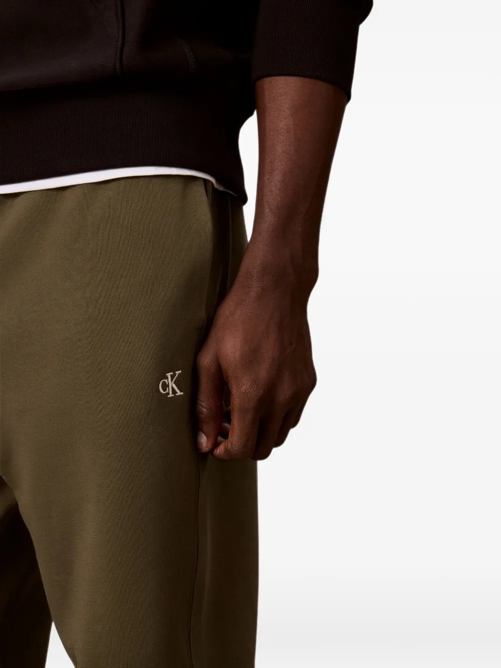 Calvin Klein logo-print track pants Groen
