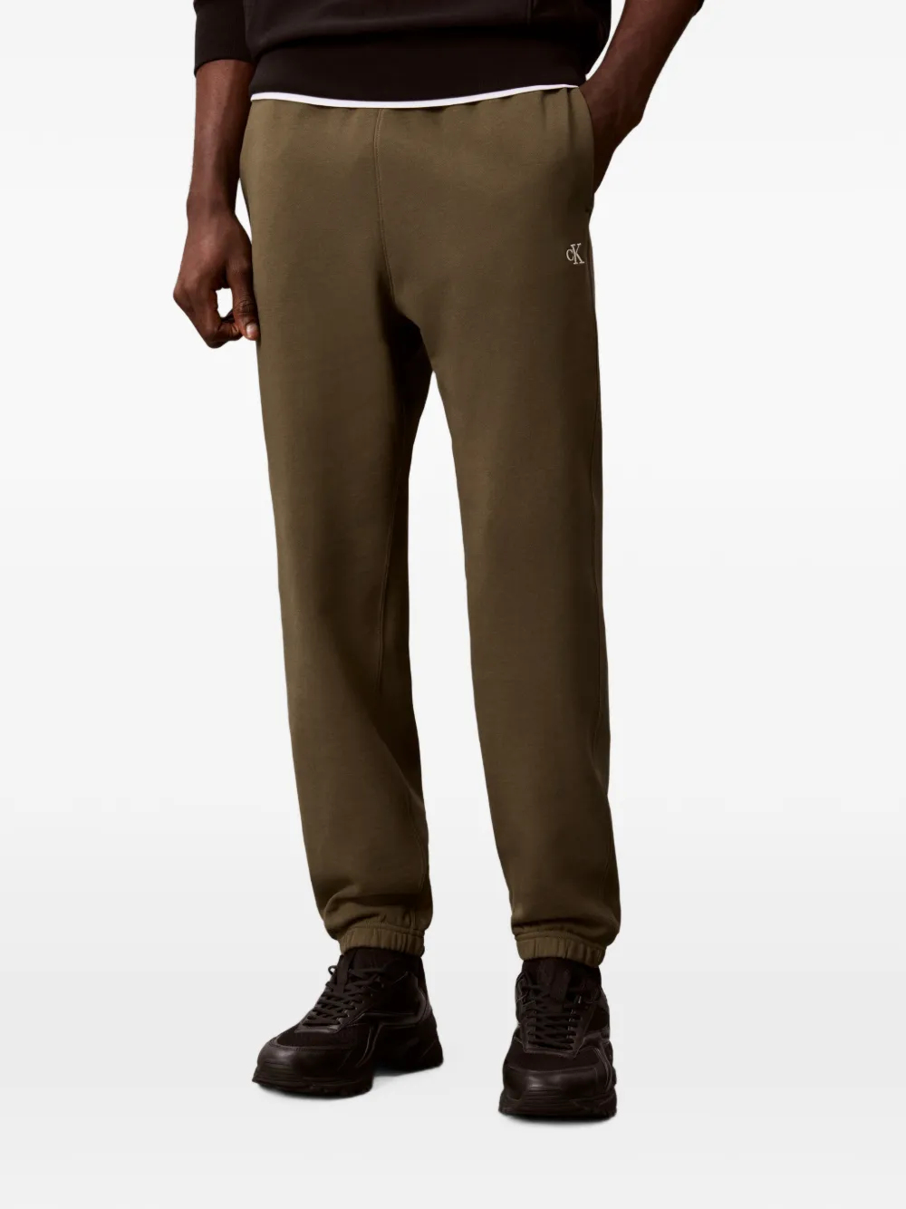 Calvin Klein logo-print track pants Groen