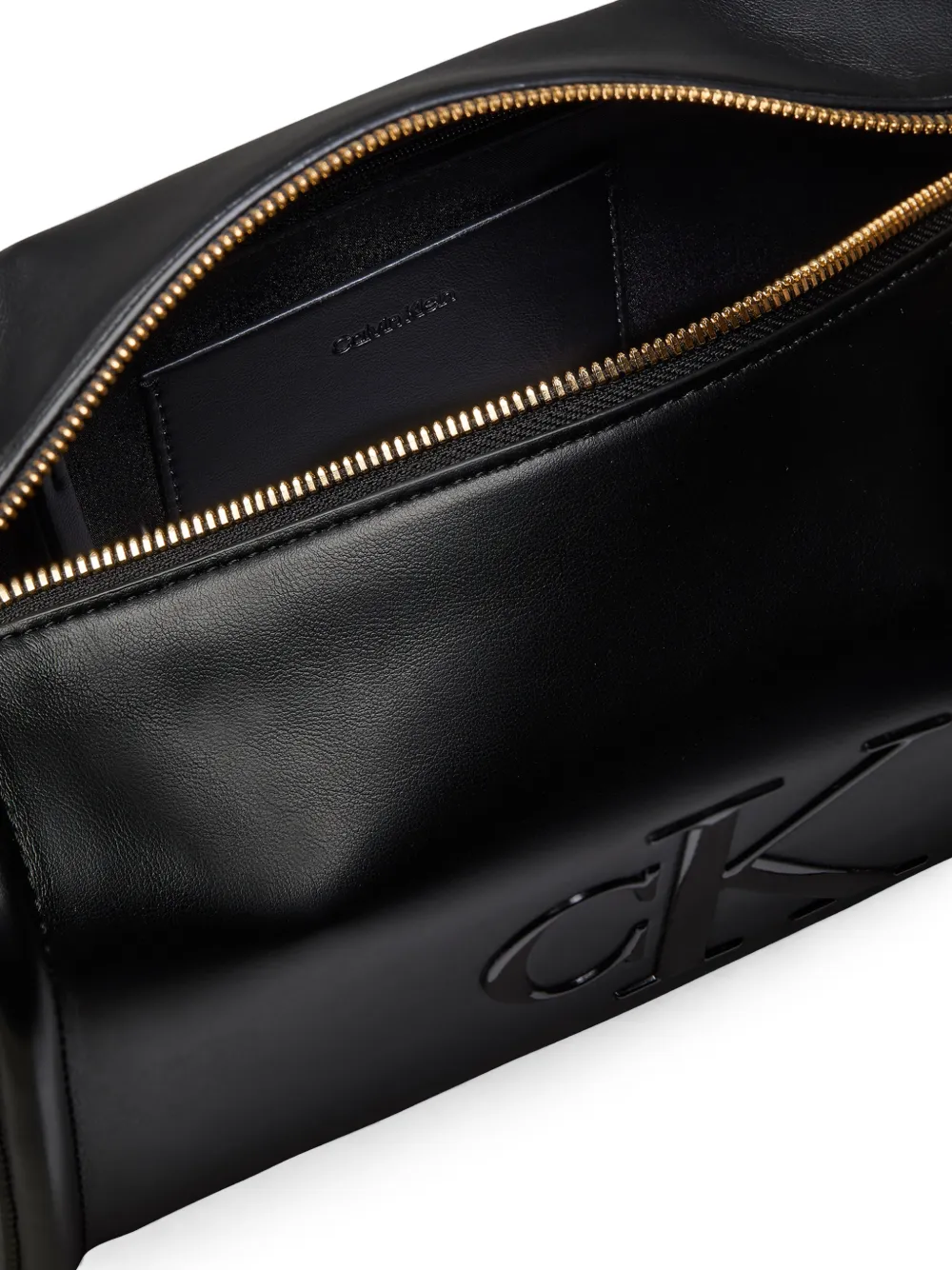Calvin Klein Barrel schoudertas met logoplakkaat Zwart