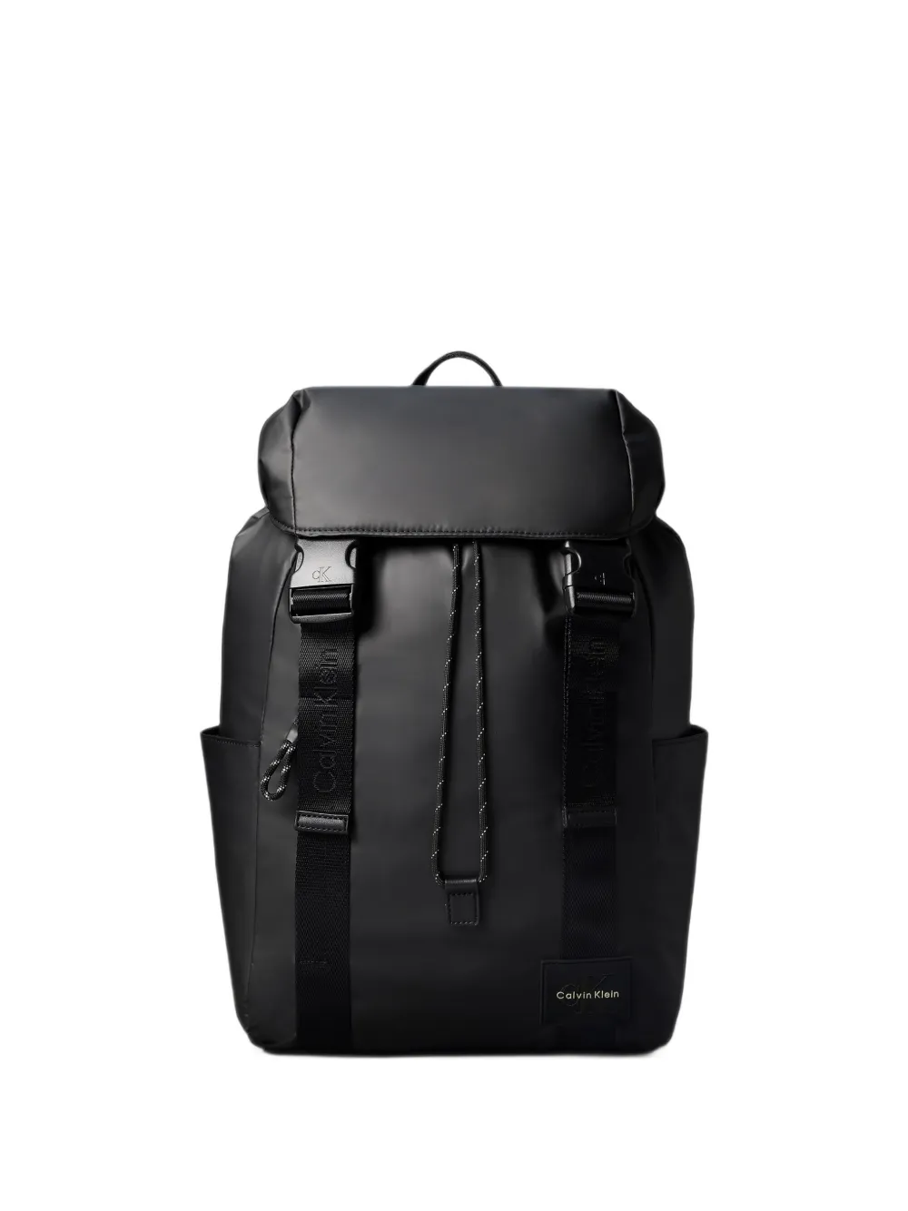 Calvin Klein logo-patch buckle-fastening backpack - Nero