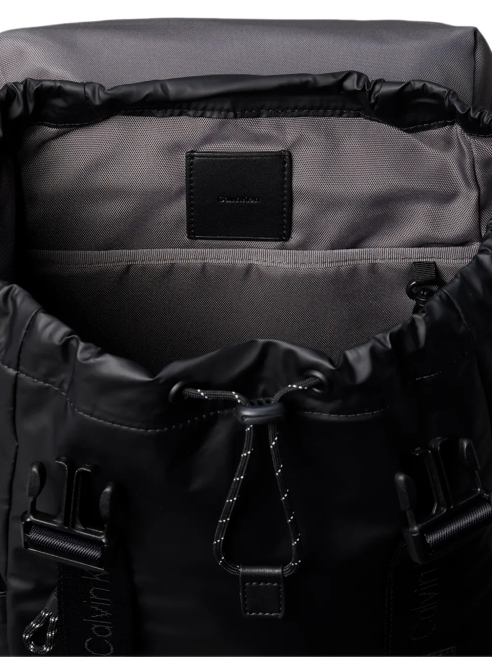 Calvin Klein Emblem rugzak met logopatch en gespsluiting Zwart