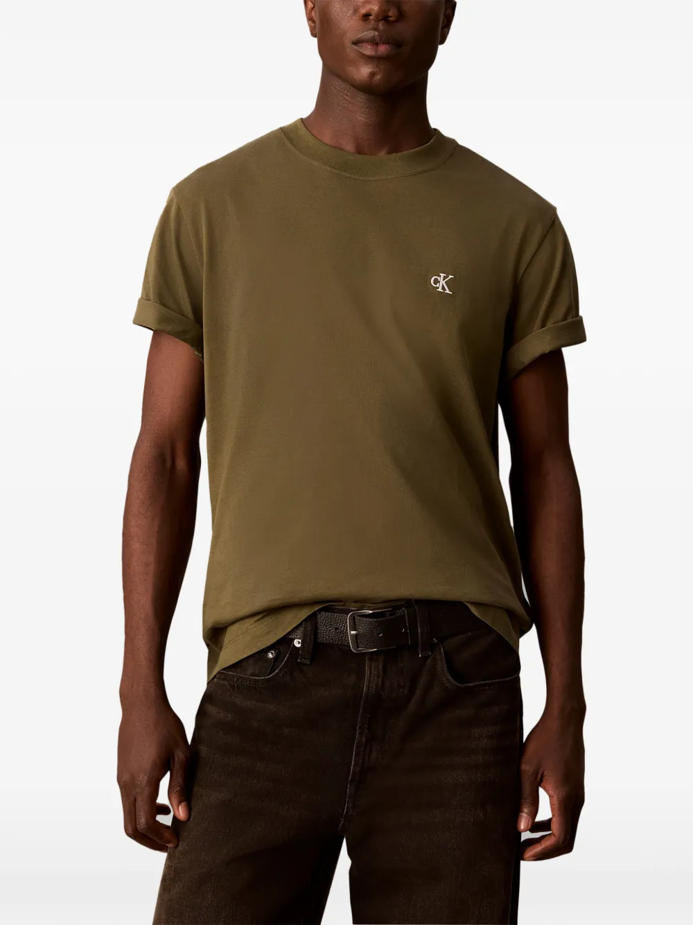 Calvin Klein T-shirt met logoprint Groen