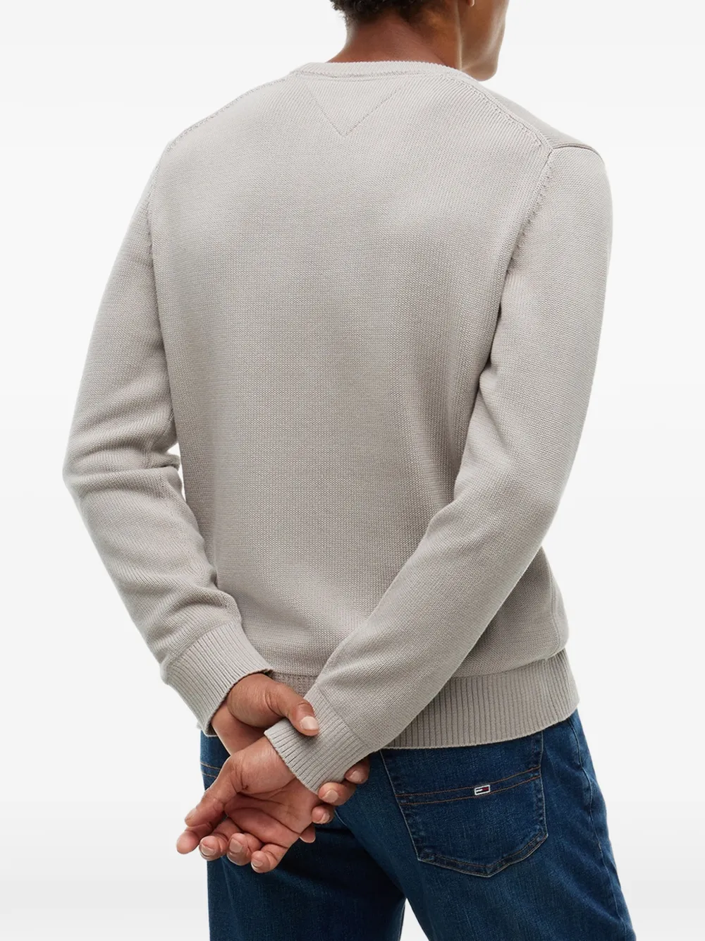 Tommy Hilfiger Ribgebreide trui met Tommy-vlag Beige