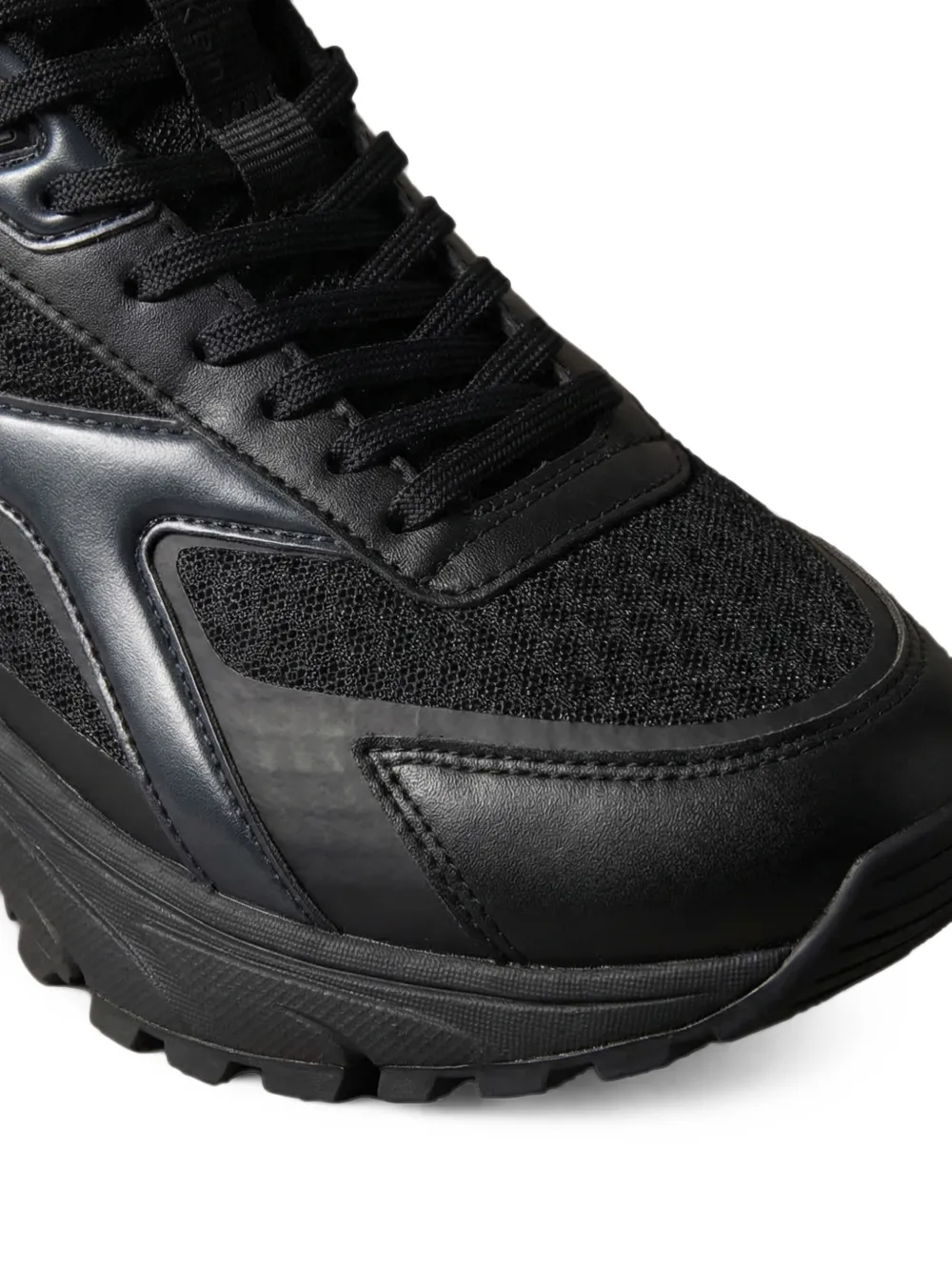 Calvin Klein panelled chunky-sole trainers Zwart