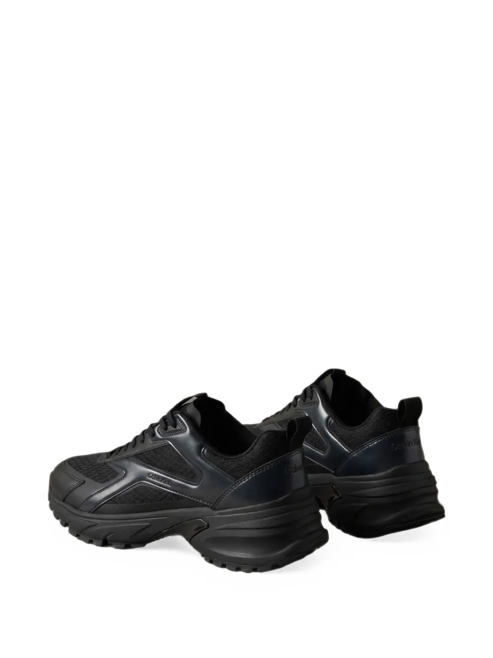 Calvin Klein panelled chunky-sole trainers Zwart