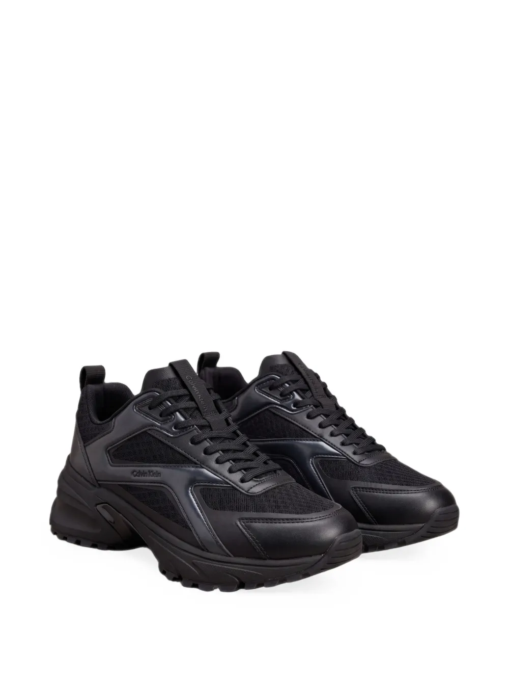 Calvin Klein panelled chunky-sole trainers Zwart