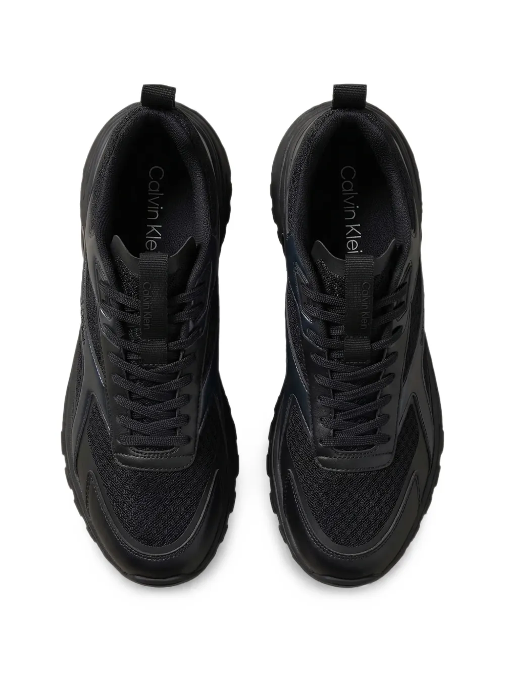 Calvin Klein panelled chunky-sole trainers Zwart